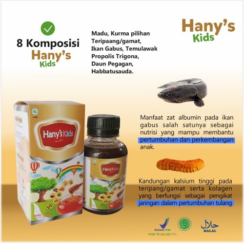 multivitamin nutrisi untuk anak madu hanys kids,madunya madu anak cerdas www.maduanakcerdas.com